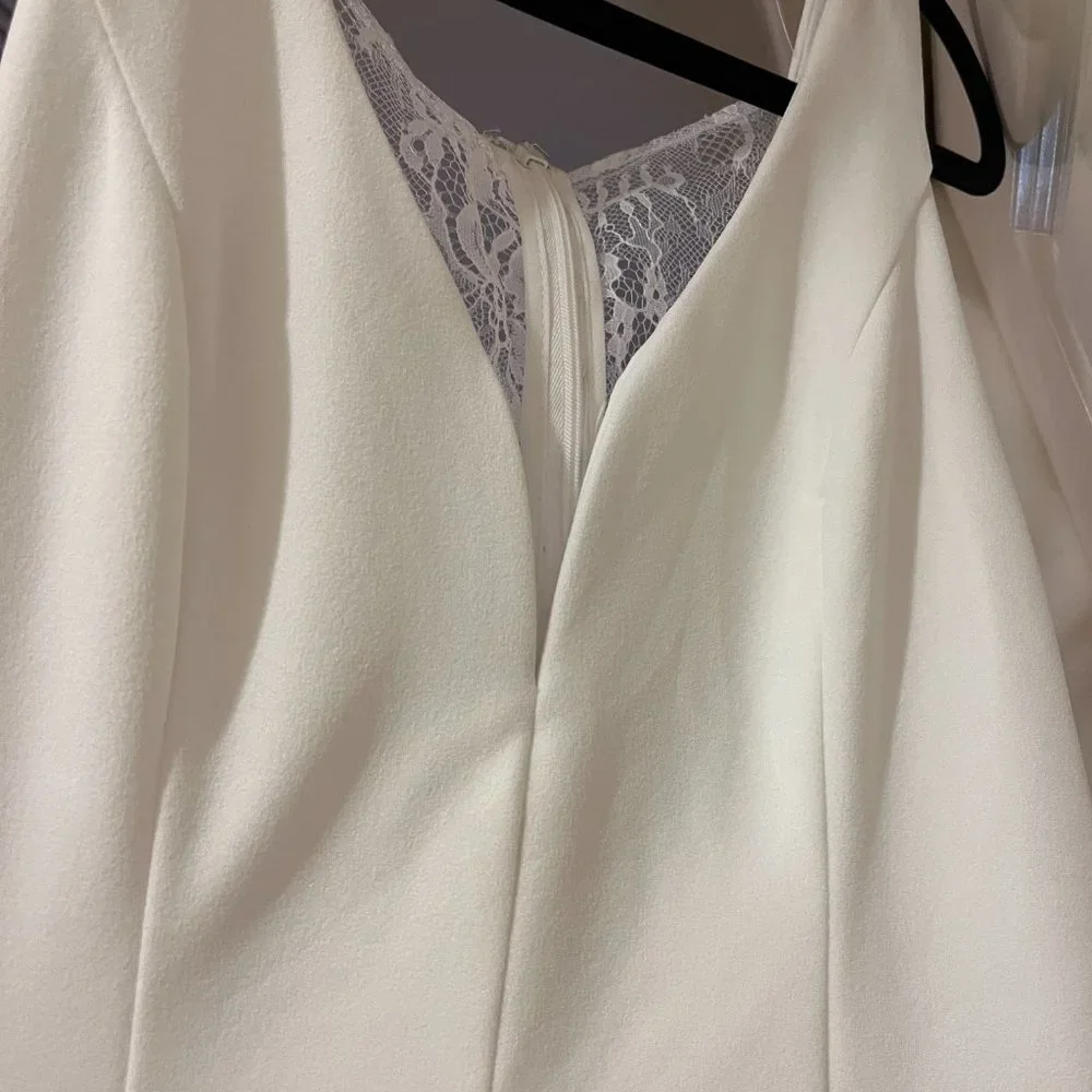 Lulu's Long-Lasting Love Ivory Lace V-Neck Mermaid Dress - Picture 7 of 15